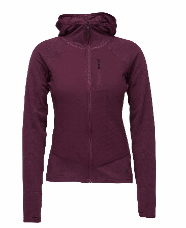 Black Diamond W Coefficient Lt Hybrid Hoody Blackberry