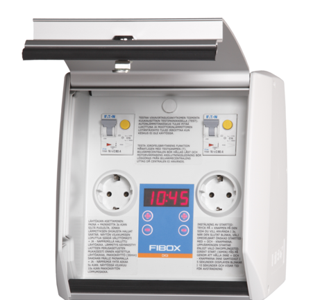 Fibox 611011301 Motorvarmercentral med afbryder til personlig beskyttelse, 10 A, Værksted & køretøj