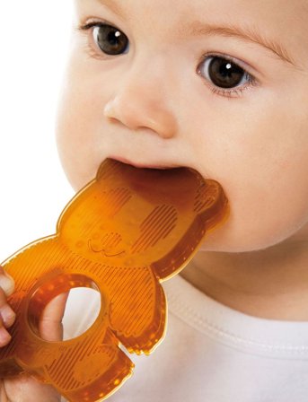 HEVEA Panda Soothing Toy - Orange - ONE SIZE