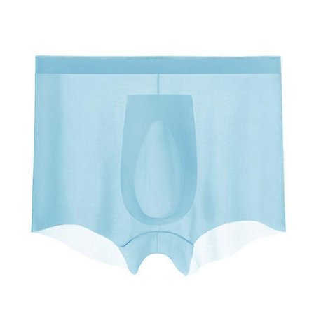 Miesten alusvaatteet 3D-stereo leimaus yksiosainen miesten jääsilkki bokserit hengittävät saumattomat seksikkäät läpinäkyvät alushousut