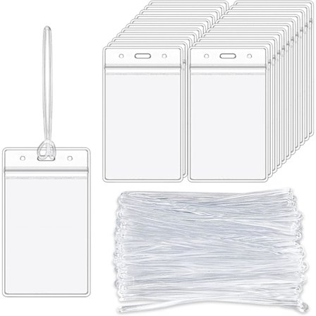 50 bagagemærkerholdere Cruise Tag Holder Bagage ID-tags Bagage Tag Holder med 100 ID-kortsnore