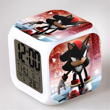 Sonic Kids Sähköinen Digitaalinen Led Värikäs Väriä Vaihtava Herätyskello Syntymäpäivälahja DB