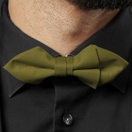 Leaf Green Basic Pointy Pre-Tied Bow Tie for Men - Pre-tied bow ties