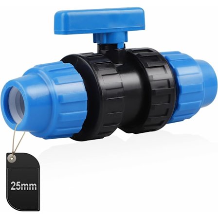 PP Vannrørskobling, PE Rørklemme Kobling, 25mm (Blå)