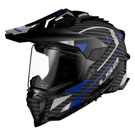 Adventurehjelm LS2 MX701 Explorer Carbon Blå M