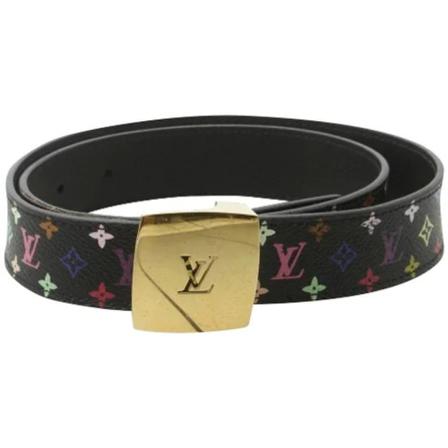 Louis Vuitton Vintage, Pre-owned Leather belts Zwart, Dames, Maat:ONE Size,Canvas