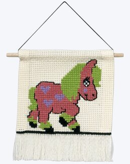 Broderipakke Veggteppe Hjertehest - Permin