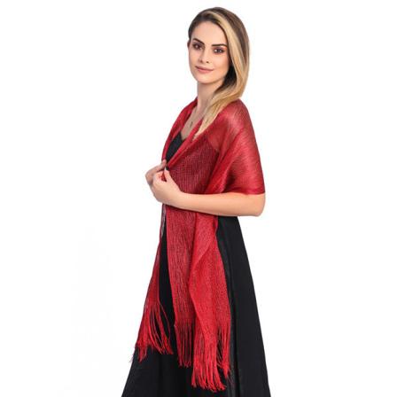 Comfort Women Scarf Shawl 2022 Spring and Autumn Tassel Sjal för kvinnor Wine Red Above 175cm