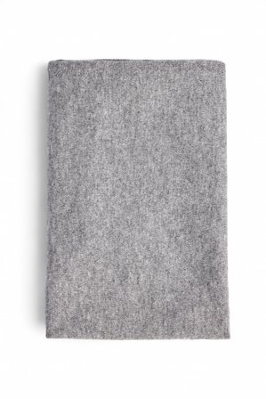 Premium Selection Foulard triangle en maille de laine - Écharpes & Foulards - Gris - One Size