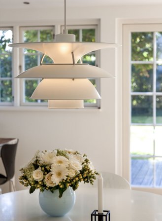 PH 5-4 1/2 taklampe - hvit