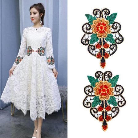 Dww-2 stk broderte lapper, broderte sy-på klistremerker for klær, ryggsekker, jeans, hatter, reparasjon og dekorasjon