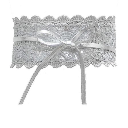 Mode Bred Spets Knytskärp Dam Midjeband Klänning Fest Midjebälte Skärp Dekor