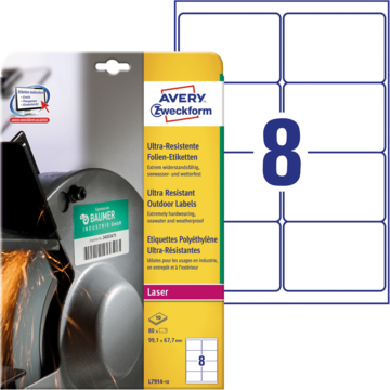 Utendørs etikett Hvit 99,1x67,