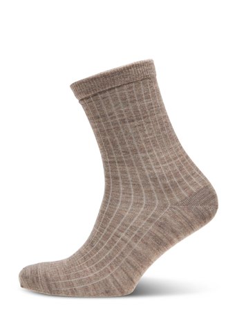 mp Denmark Wool Rib Socks - Brown - 40/42