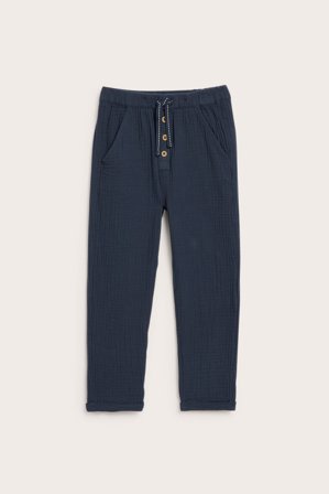 Newbie | Byxor i muslin Mörkblå 116 | Mörkblå