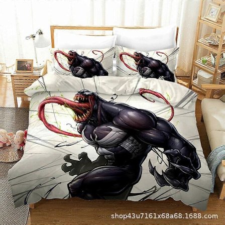 v5382 Lakanat Venom Bettwsche Set /3tlg Pussilakanasetti Tyynyliina Yhden hengen/Parisänky/ Gift Lakanat IU5382