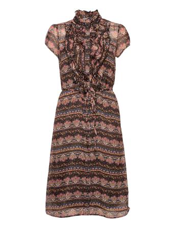 Lillysz Ss Dress Polvipituinen Mekko Musta Saint Tropez