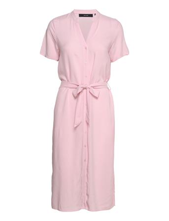 Vmvica S/S Shirt Dress Ga Dresses Shirt Dresses Vaaleanpunainen Vero Moda