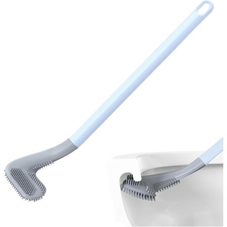 Golfkølleformet toalettbørste - Fleksibelt hode, hurtigtørkende rengjøringsmiddel for bad, bobil og hotell, plassbesparende