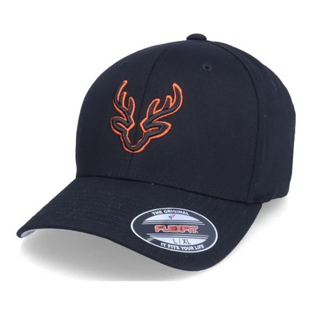 Hunter - Svart flexfit Keps - 3D Deer Black Flexfit @ Hatstore