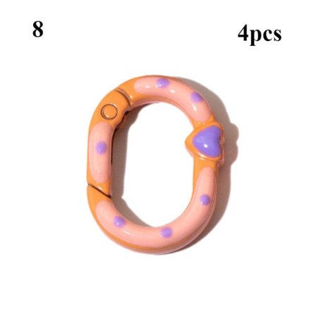 4 stk Spring Oval Ringspænder Karabinhage 8 8