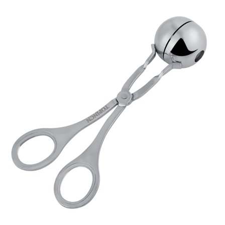 Köttbullsformare i rostfritt stål med non-stick, Jämna köttbullar, lättanvänd saxhandtag för snabb hantering i ditt kök (5 cm / 38 tum)