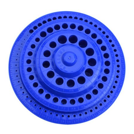 1-13mm Hårdplast Borr Bits Förvaringsorganisatör 100 Hål Spik Borr Bits Hållare för Nagelborr Bits Tandläkarborrar