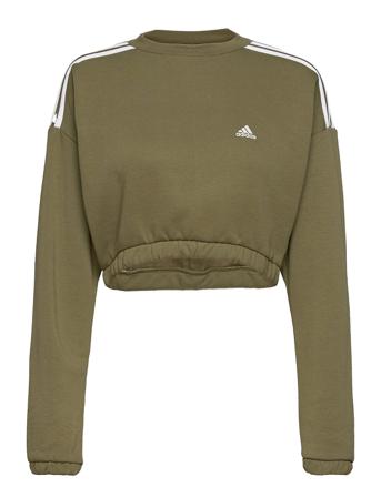 Crop Crew Sweatshirt W Green Adidas Performance
