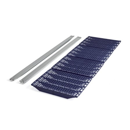 Plastic shelf for galvanised shelving TRANSFORM, 1200x400 mm, black