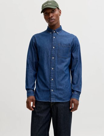 Jack & Jones Jjebrook Jjoxford Shirt Akm 990 Noos - Blue - S