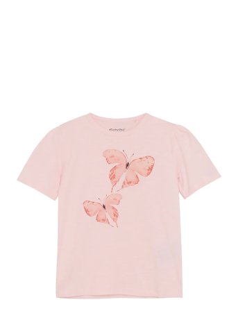 T-Shirt Ss Tops T-shirts Short-sleeved Pink Minymo
