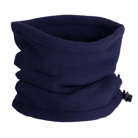 Unisex Vinter Utendørs Solid Farge Myk Tykk Fleece Halsvarmer Gaiter Cover Lue Marineblå