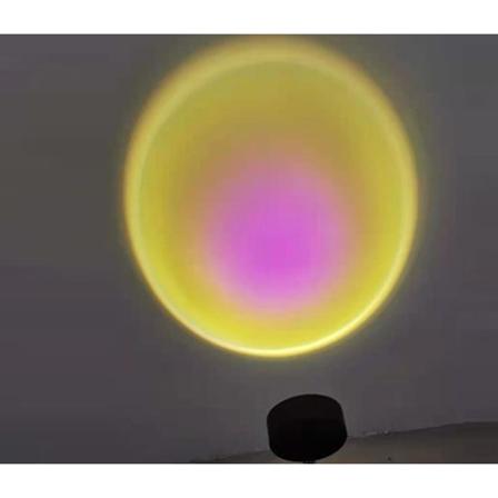 Auringonlaskuprojektorin valo, 180 asteen kiert v auringonlaskuprojektorin LED-y valo USB-portilla valokuvauskoristeluun, joululahja A4