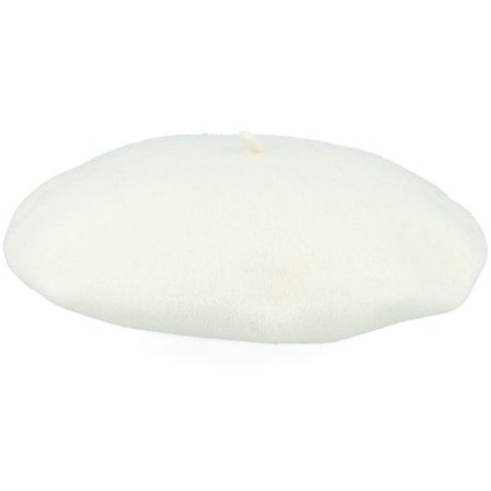 Jaxon & James - Vit beret Hatt - Wool Off White Beret @ Hatstore