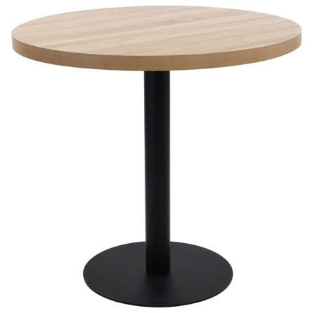 vidaXL Bistrobord ljusbrun 80 cm MDF