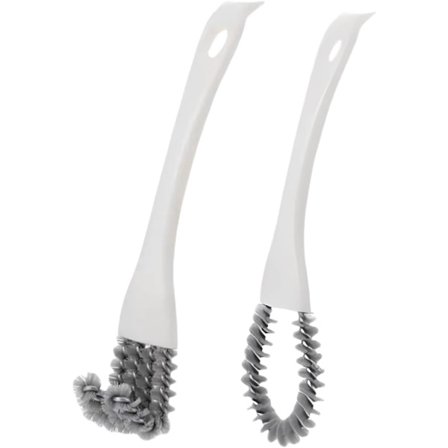 2-pack rengöringsborstar för ugn, spis och grill med skrapor, för grillgaller, köksspringor, ugnsgaller och döda hörn i fågelburar