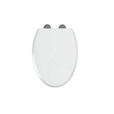 Toalettstol med mjukstängningsmekanism, toalettsits med snabbkoppling och justerbara gångjärn, V-form