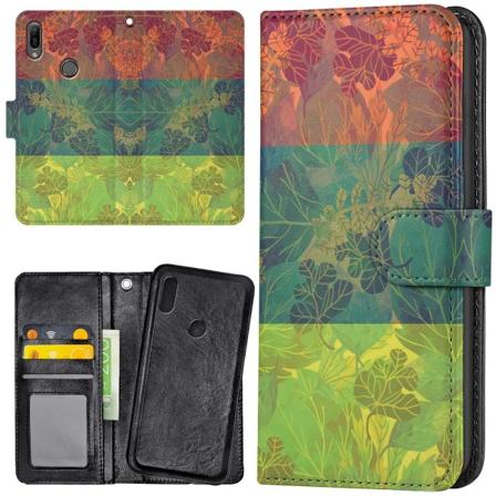 Huawei Y6 (2019) - Mobilcover/Etui Cover Bladmønster