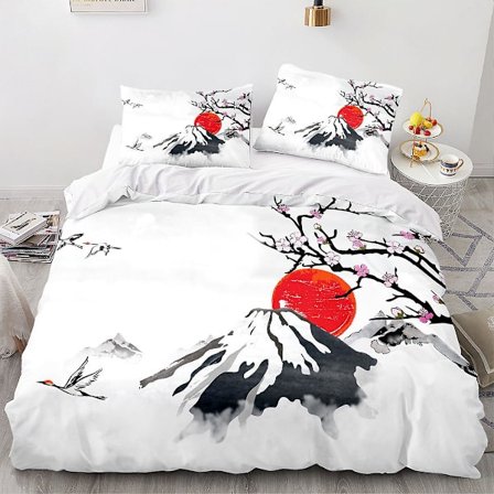 Fsh04# 3d Hjem Tekstil Sengetøj Ukiyo-e Serie Geisha Japansk Dynebetræk Lagen Tredelt Sæt