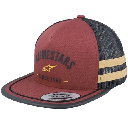 Alpinestars - Rød trucker Caps - Backlne Ht Brick/Black/Mustard Trucker @ Hatstore
