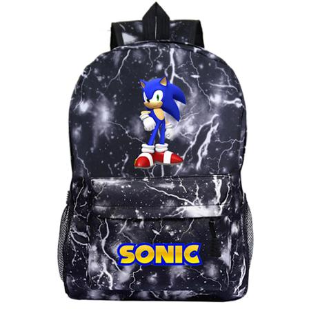 Sonic the Hedgehog drengerygsæk Skole taske med stor kapacitet y grey