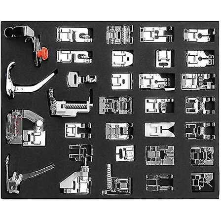 32-dels Sömnadsmaskin Tryckfötter Set Låg Skaft