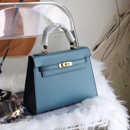 Handgjord Blå Handväska för Kvinnor Liten Mångsidig Axelremsväska Crossbody 22x7x16 Blu{EE} Blu