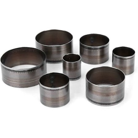 Sirkulær hullstans, hullstans i skinn, sett med 7 skinnkuttingsverktøy i stål, sirkulære hullstans 20mm/25mm/30mm/35mm/40mm/45mm/50mm
