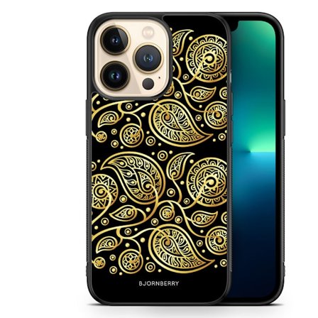 Bjornberry Skal iPhone 13 Pro - Guld Blommor