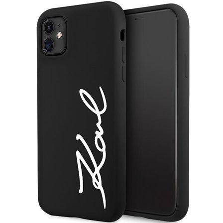 Karl Lagerfeld KLHCN61SKSVGK iPhone 11 / Xr 6,1" sort/sort hardcase silikone signatur
