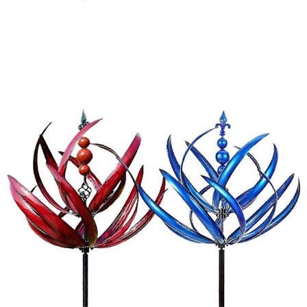 Lucky Flower Vindmølle, Vindmølle til Havearbejde og Gartneri, Metal Havevindmølle, Udendørs Have