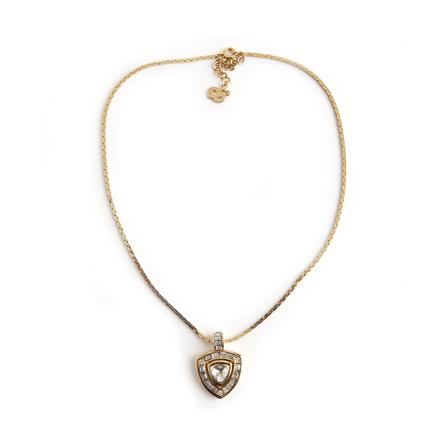Dior Vintage Pre-owned triangle Halsband brun, Dam Vintage Smycken, Dam, Storlek: ONE SIZE