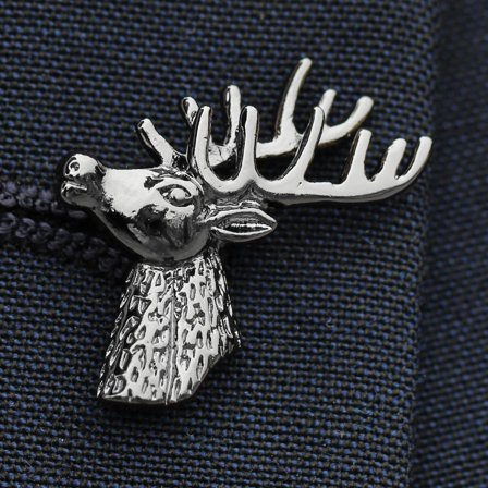 Jakkenål med Sølvfarget Hjort for menn - Jakkeslagsnåler med Dyr