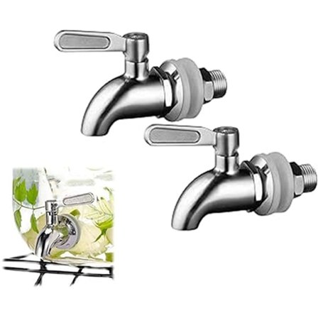 ING 2 kpl 12 mm juoma-annostelija ruostumaton teräs juoma-annostelija hana tynnyrihana oluttynnyrihana viinihana tynnyrikäymiseen viini olut mehu
